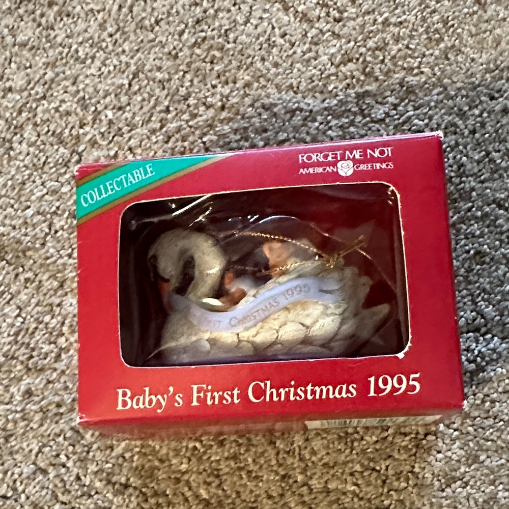 Baby's First Christmas Swan Ornament